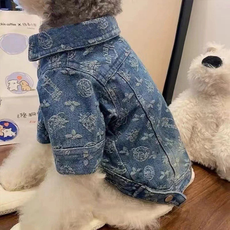 Printing Denim Clothes for Small Medium Dogs