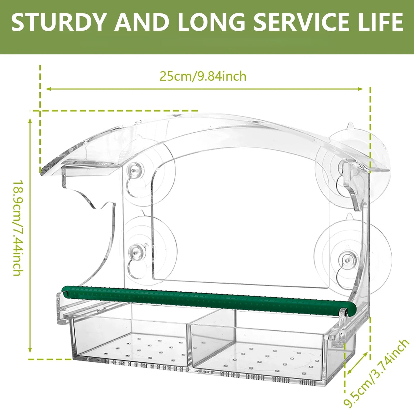 Acrylic Window Bird Feeder