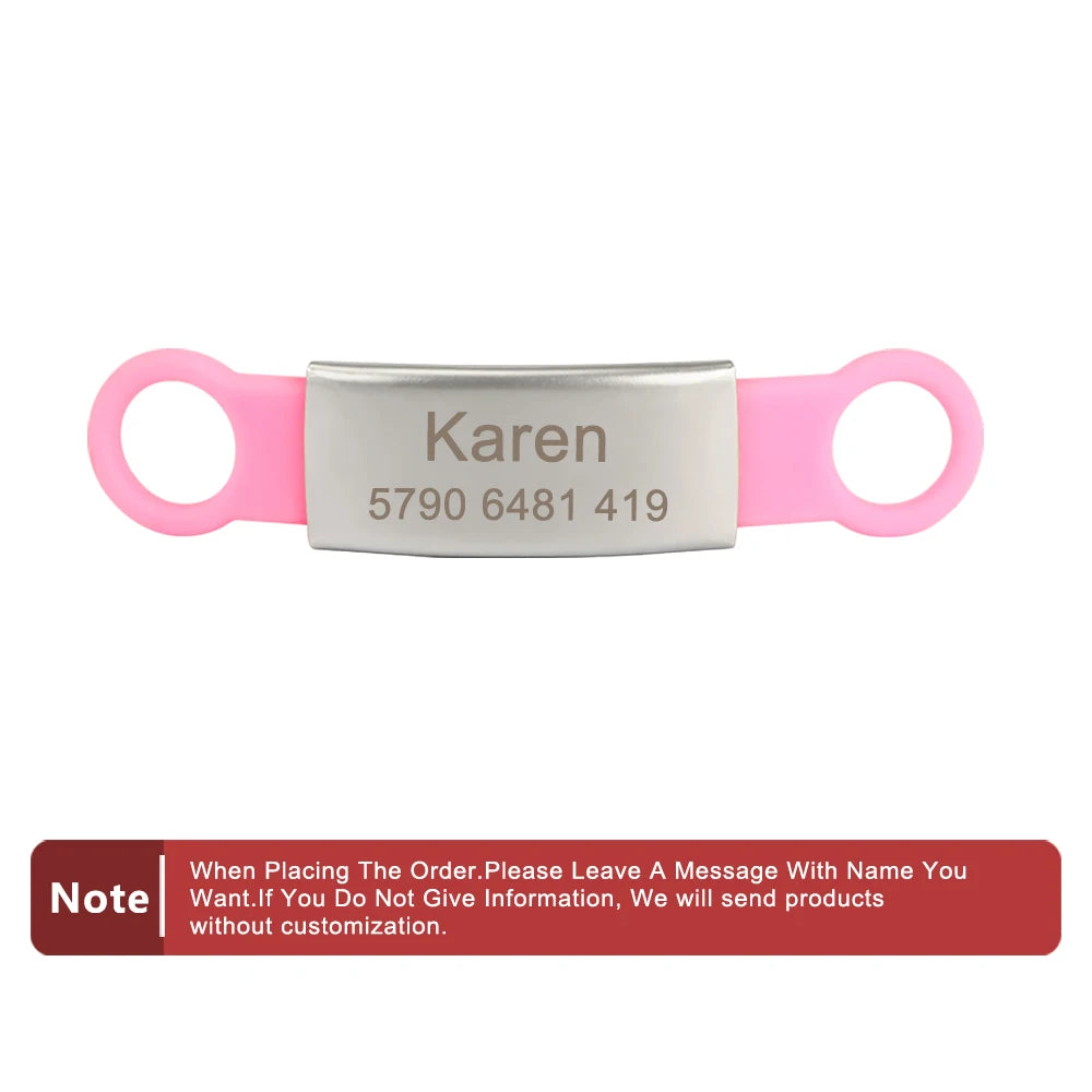 Silicone Engraved Pet ID Accessories