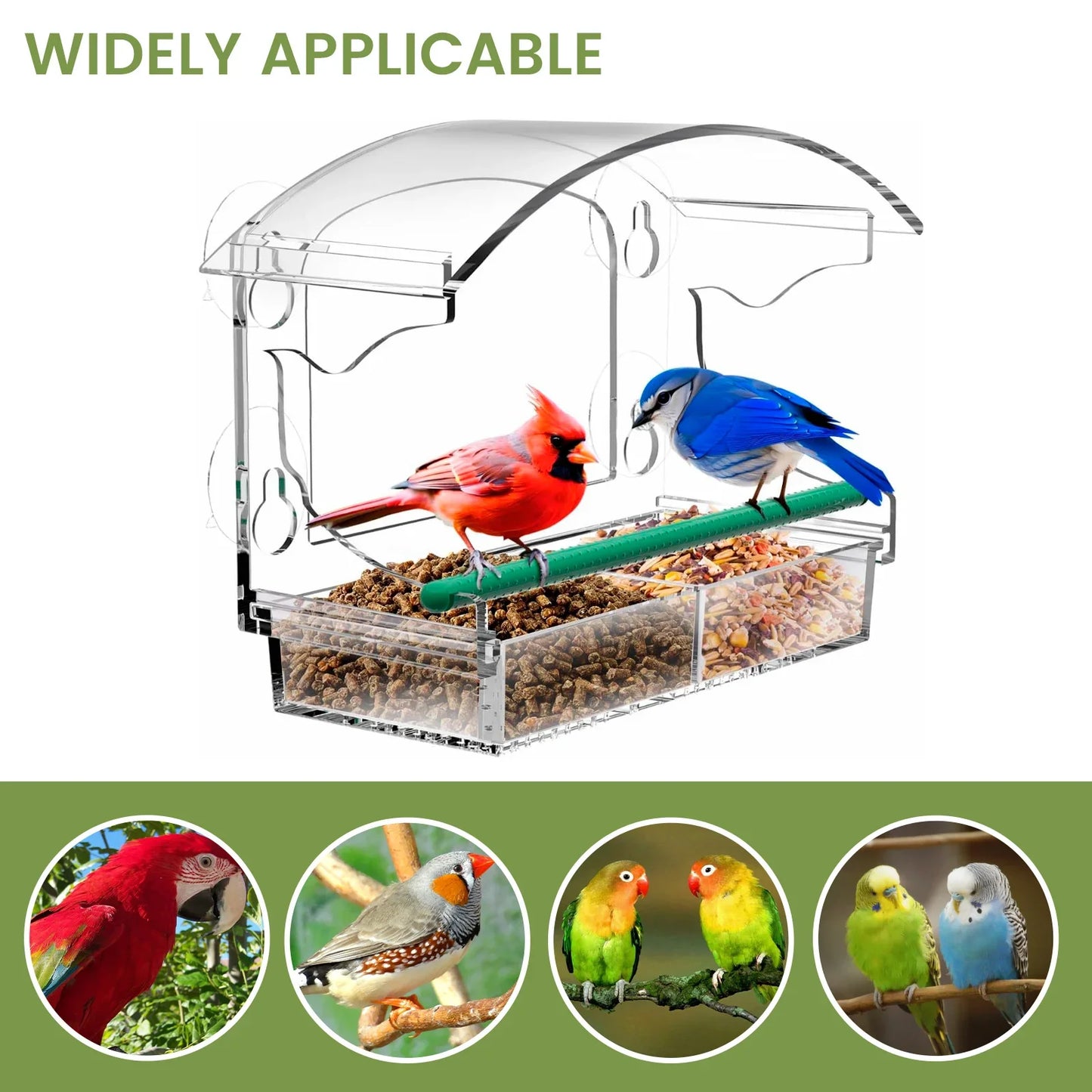 Acrylic Window Bird Feeder