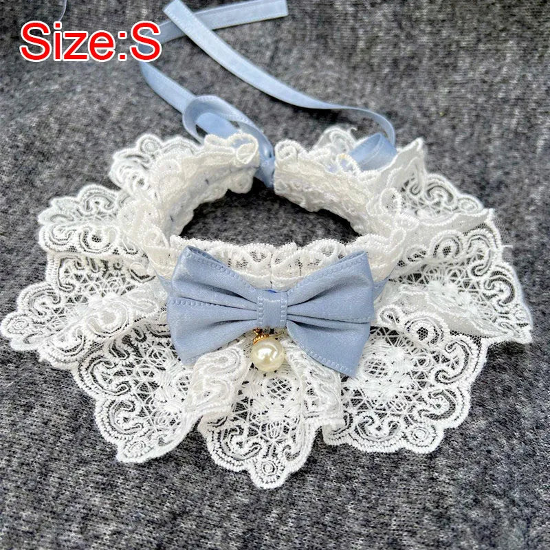 Cute Cat Bow Collar Lace