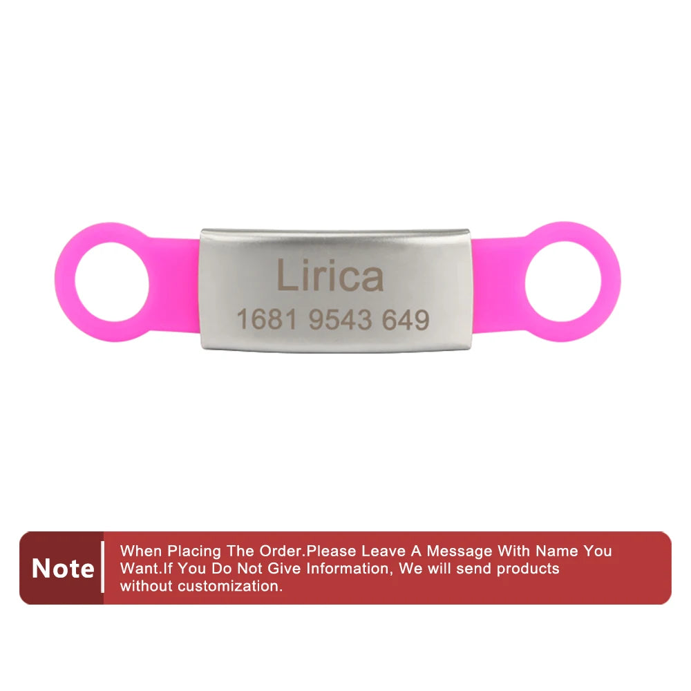 Silicone Engraved Pet ID Accessories