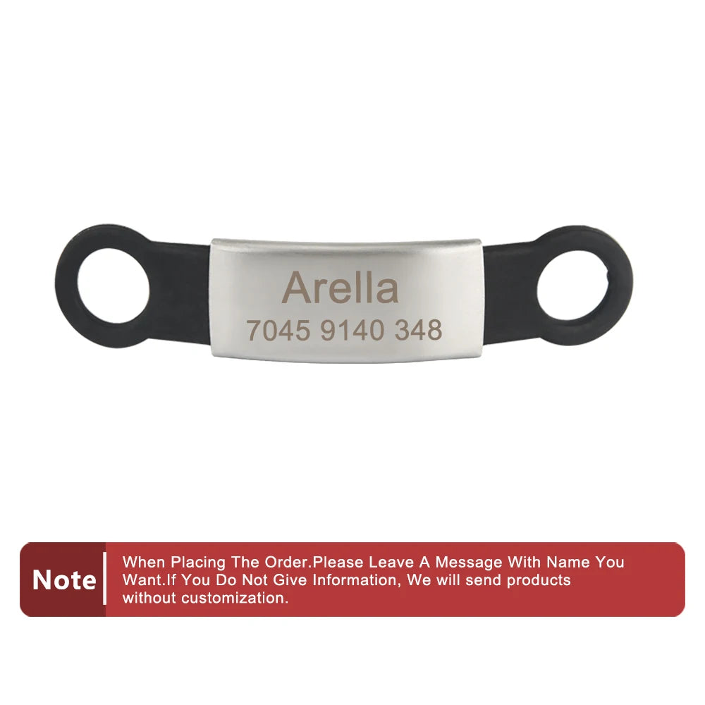 Silicone Engraved Pet ID Accessories