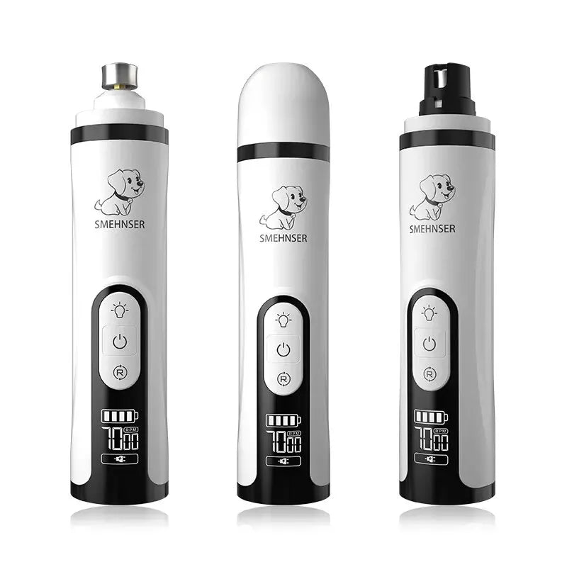 Electric Pet Nail Grinder LED Light Cat Dogs Nail Clippers USB Rechargeable Paws Nail Cutter Grooming Trimmer Dog Supplies