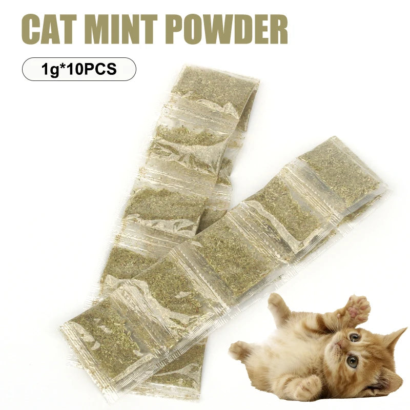 10PCS 1g Cat Mint Powder Catnip Bag