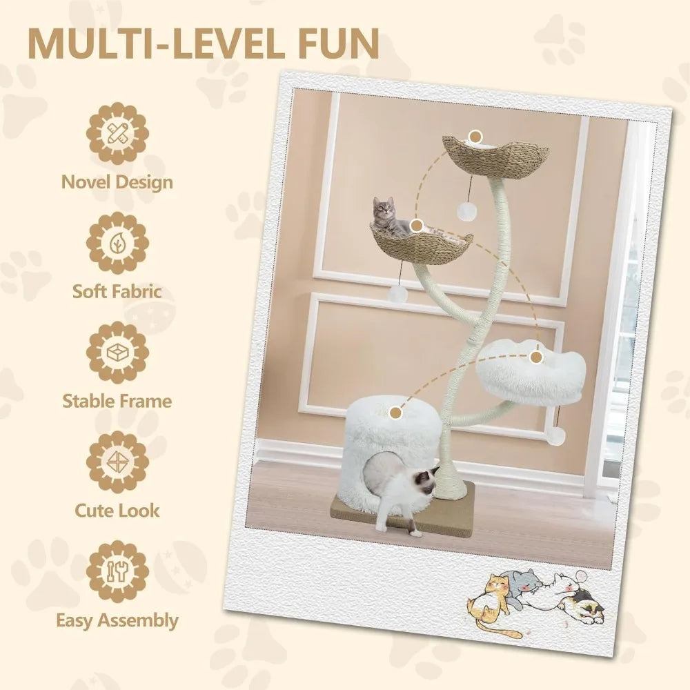 Tall Cat Tree Tower for Indoor Cats