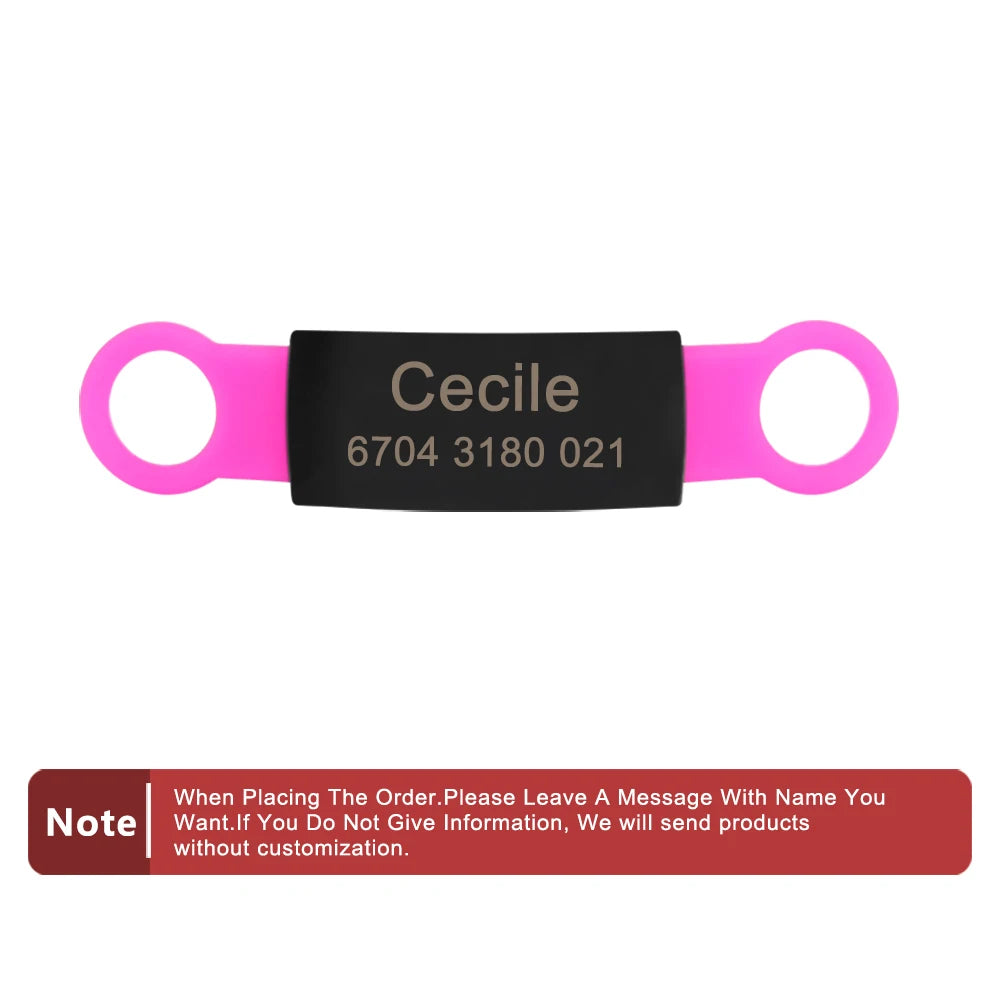 Silicone Engraved Pet ID Accessories
