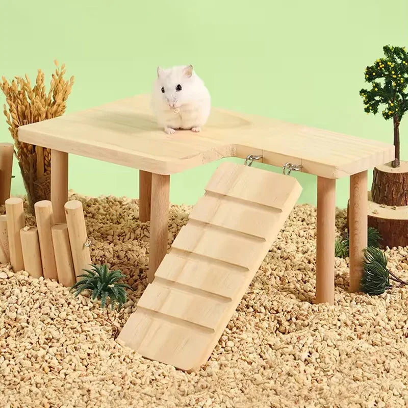 Hamster Wooden Ladder Platform