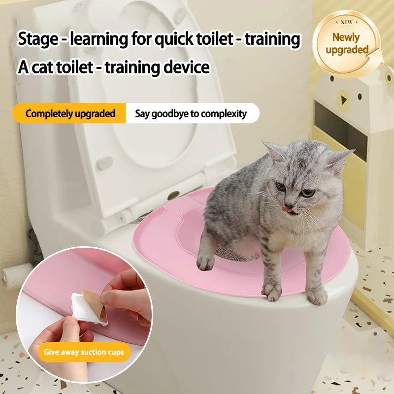 Easy-to-clean cat toilet training seat