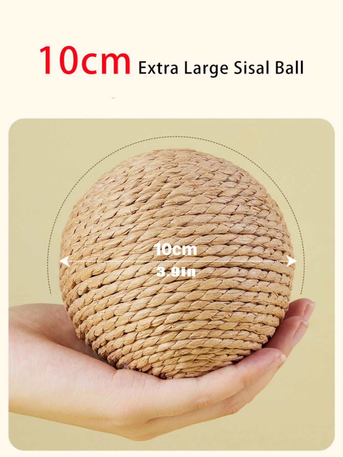 10CM Interactive Sisal Cat Scratching Ball