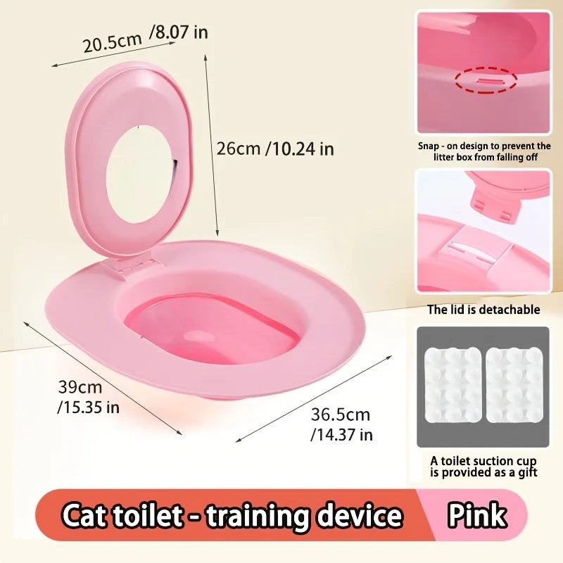 Easy-to-clean cat toilet training seat