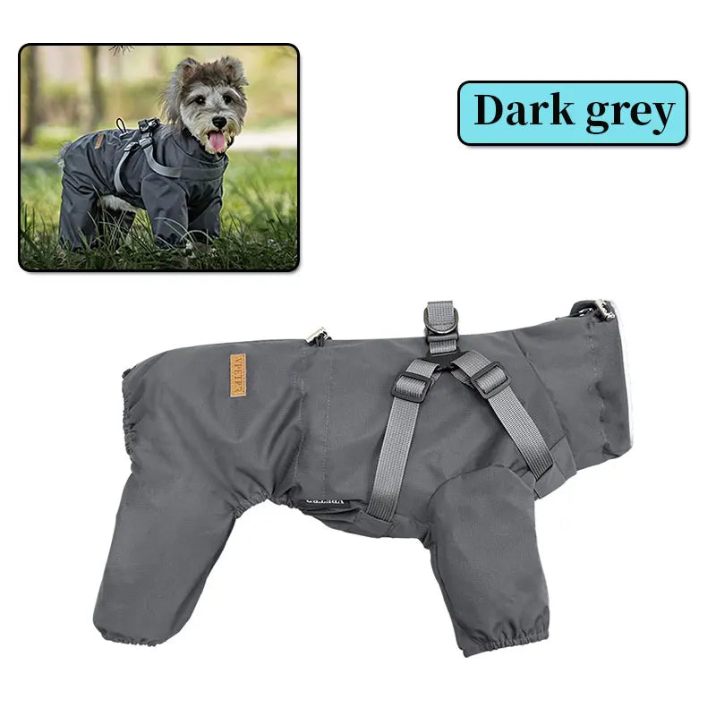 Dog Raincoat With Harness