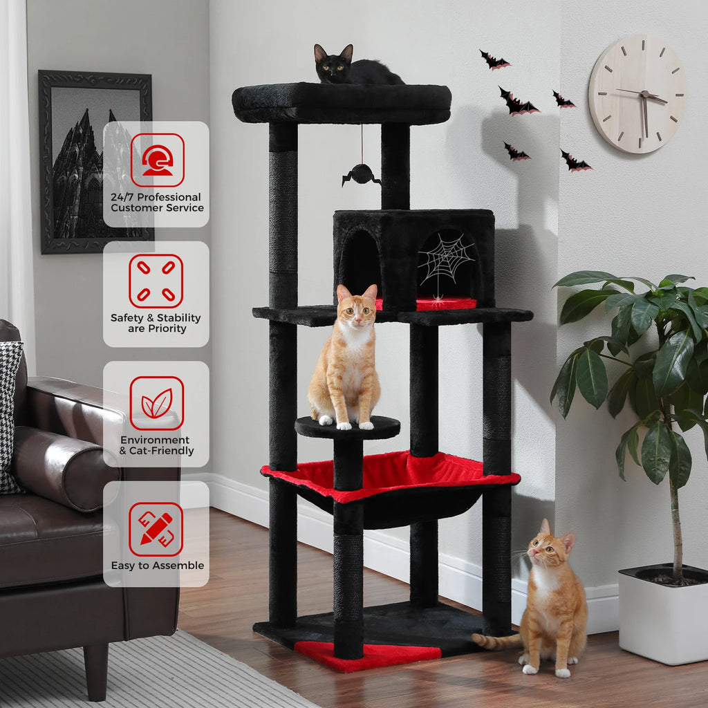 Gothic Cat Tree for Indoor Cats,