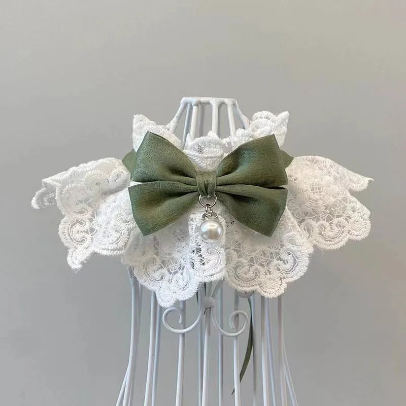 Cute Cat Bow Collar Lace