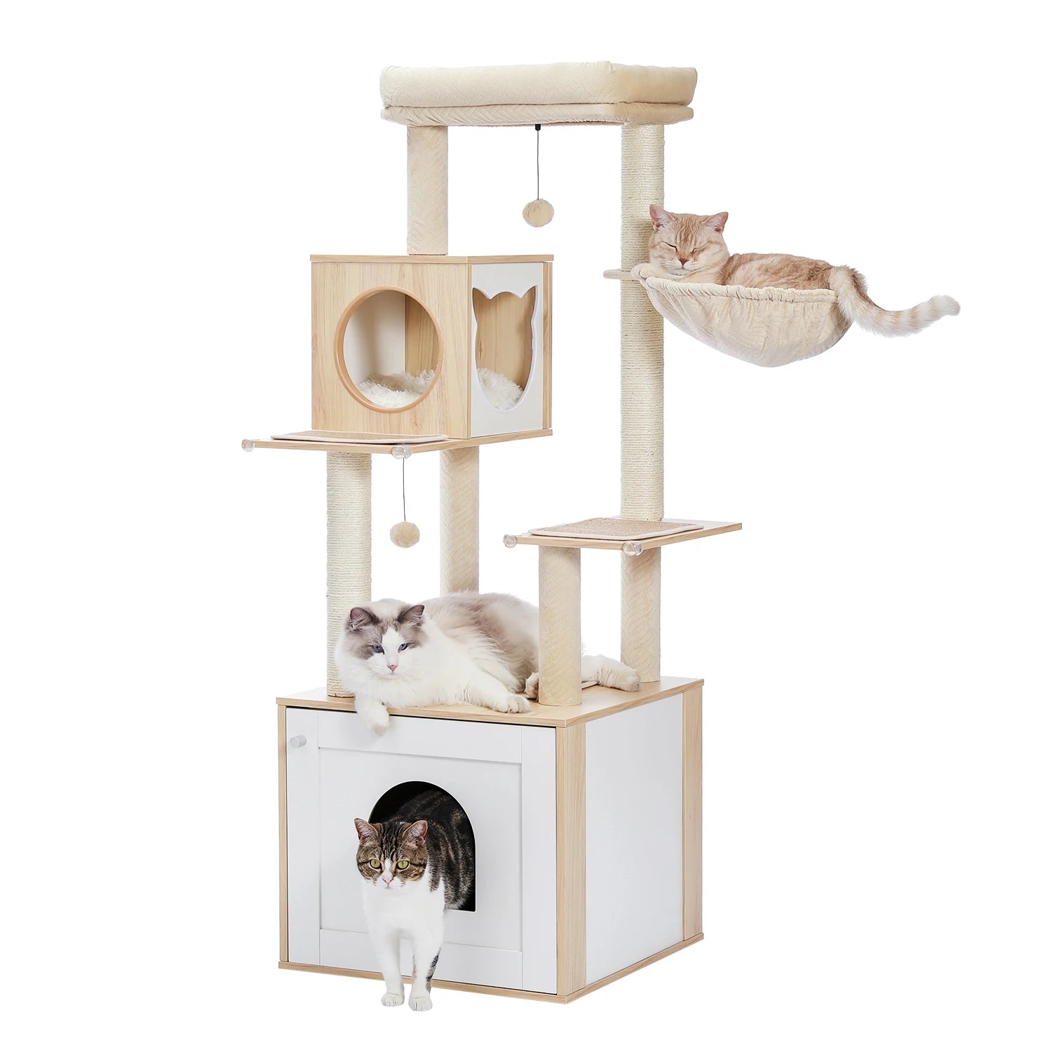 Cat Tree Tower Litter Box