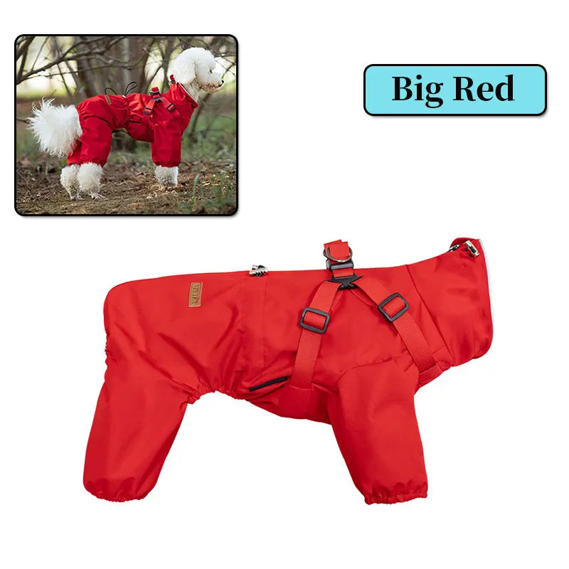 Dog Raincoat With Harness