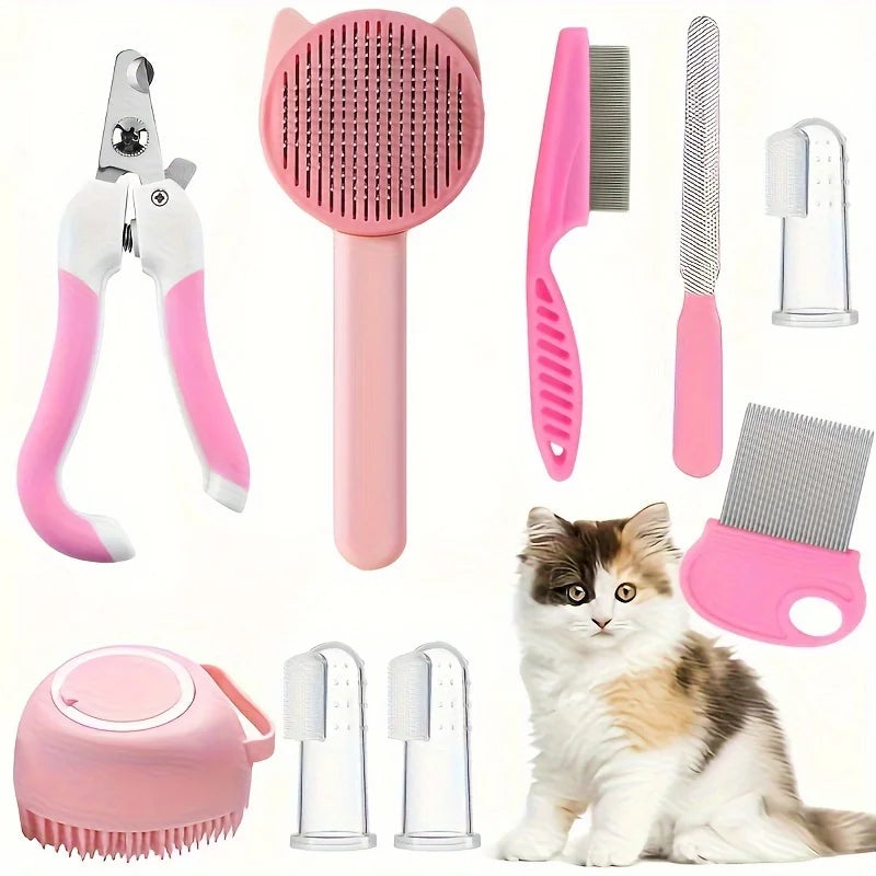 8Pcs Cat Brush Beauty Kit
