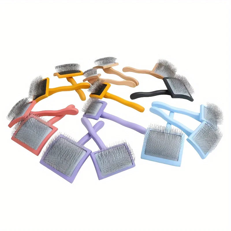 1Pc Extra Long Pin Dog Slicker Brush For Grooming Doodle Hair, Shedding Pet Grooming Brush for Cats and Dogs Combs