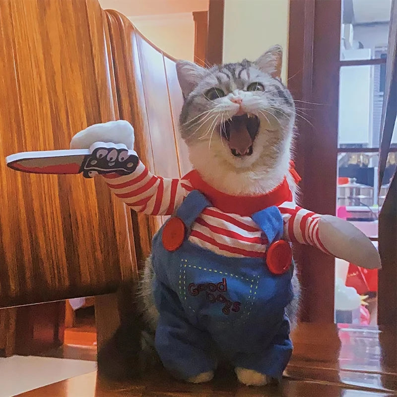Funny Cat Clothes Halloween Cosplay Costumes