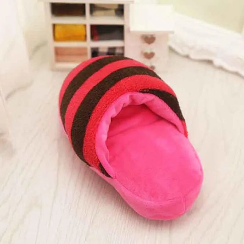 Pet Toys Squeaker Plush Slipper
