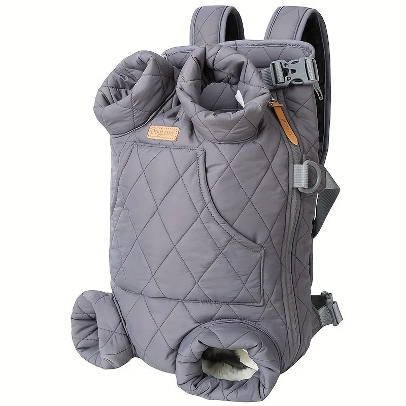 Adjustable Quilted Pet Carrier Backpack