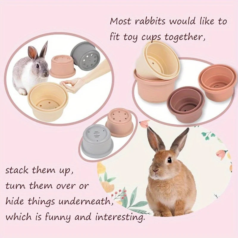 8pcs Stacking Cups for Rabbits,