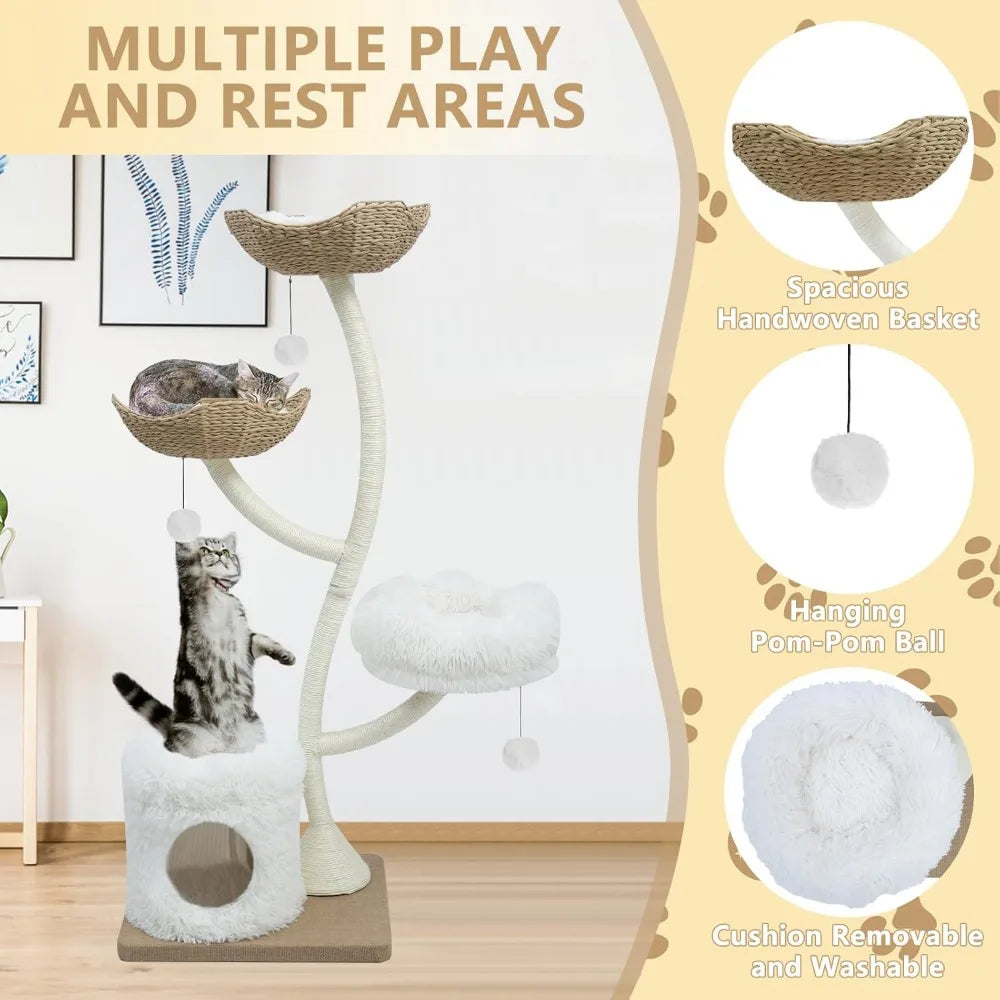 Tall Cat Tree Tower for Indoor Cats