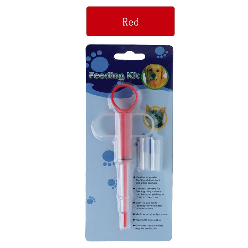 Pet feeding syringe