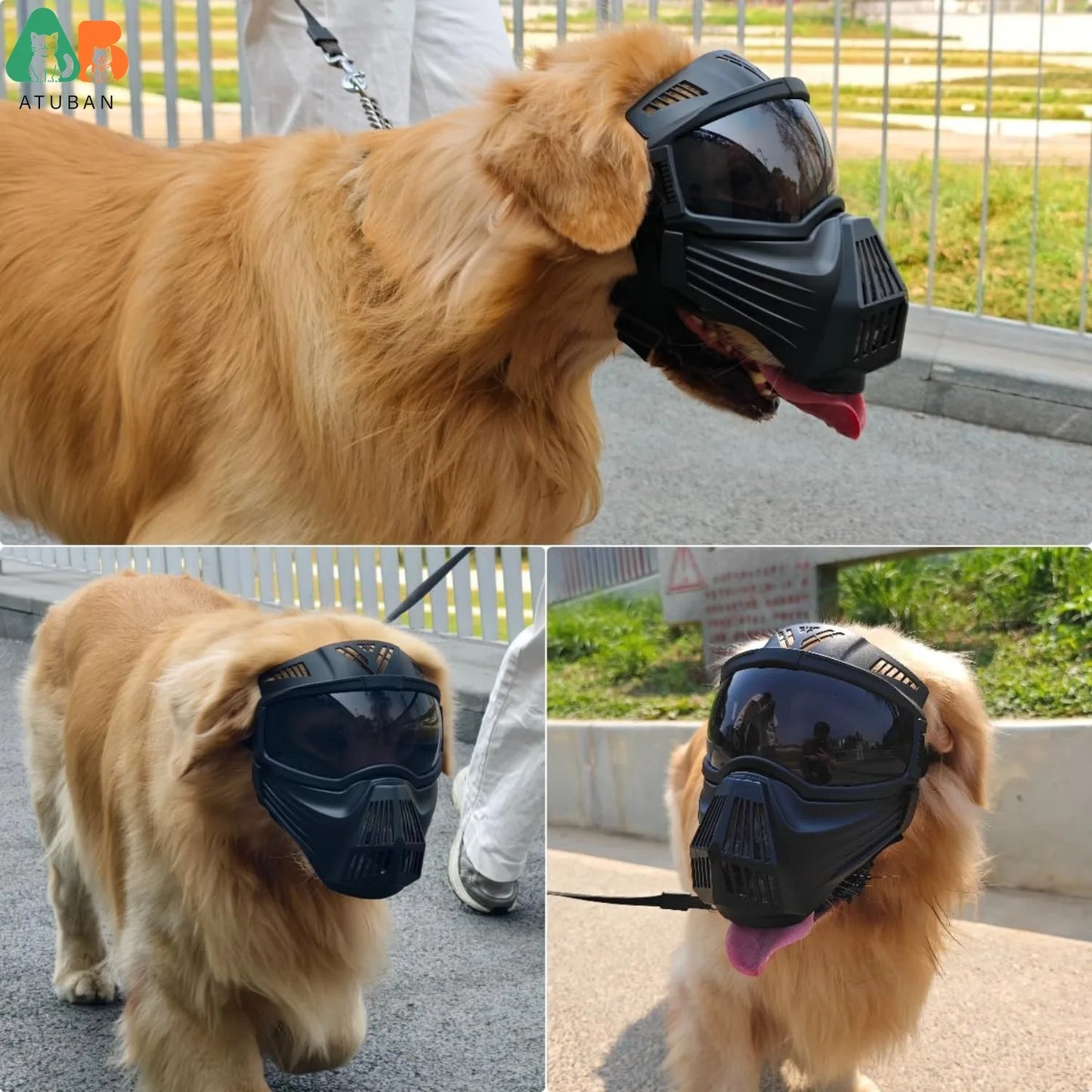 ATUBAN Dog Goggles Large Breed,