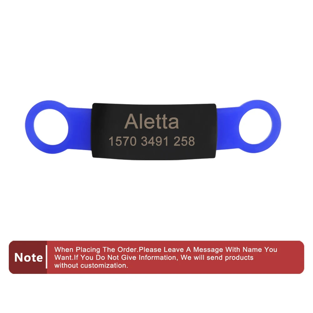 Silicone Engraved Pet ID Accessories