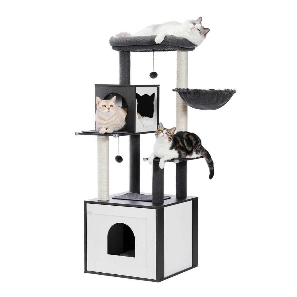Cat Tree Tower Litter Box