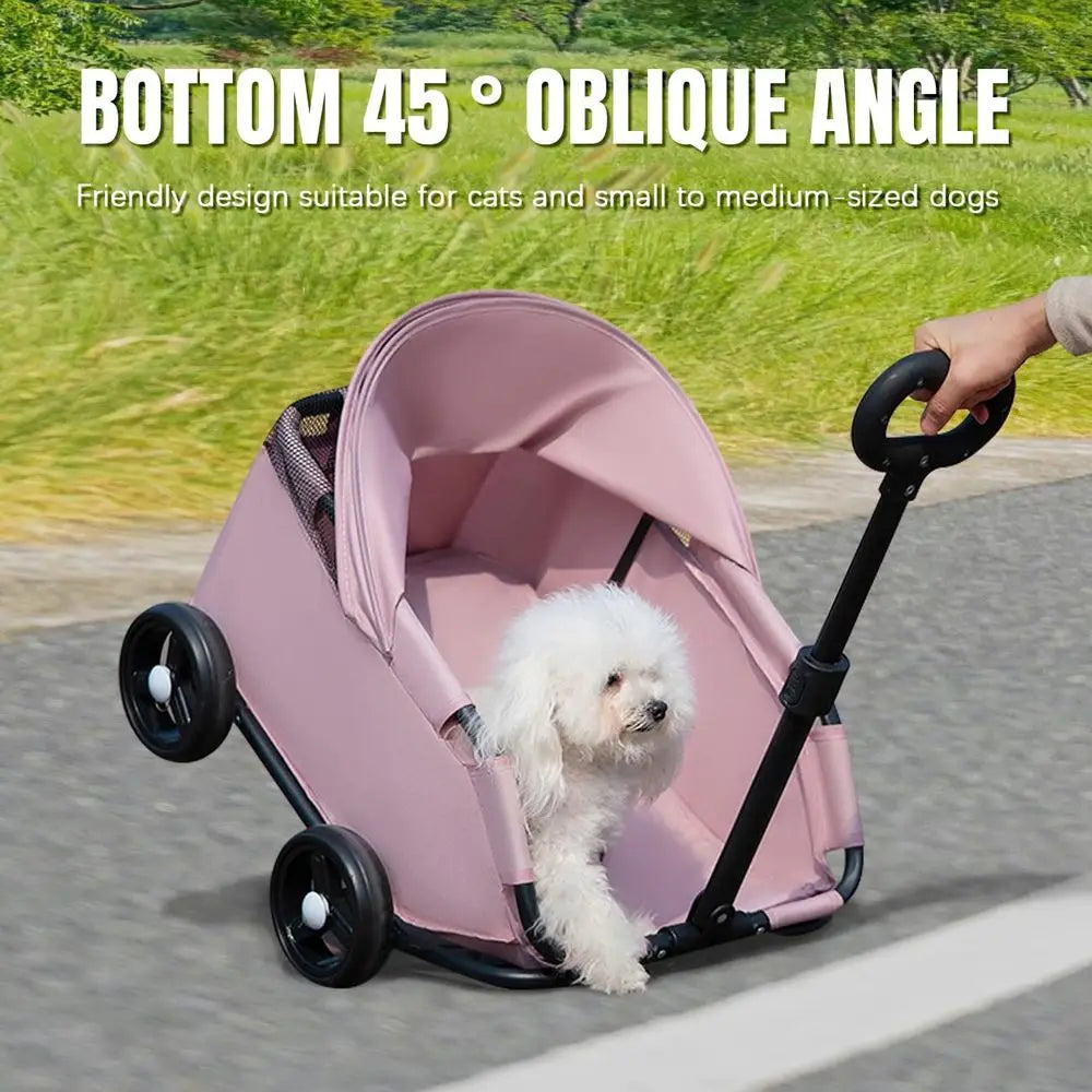 Portable Pink Dog Stroller