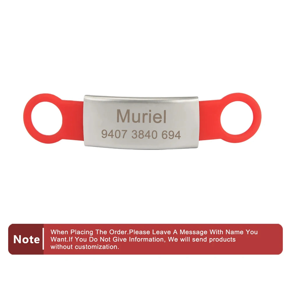 Silicone Engraved Pet ID Accessories
