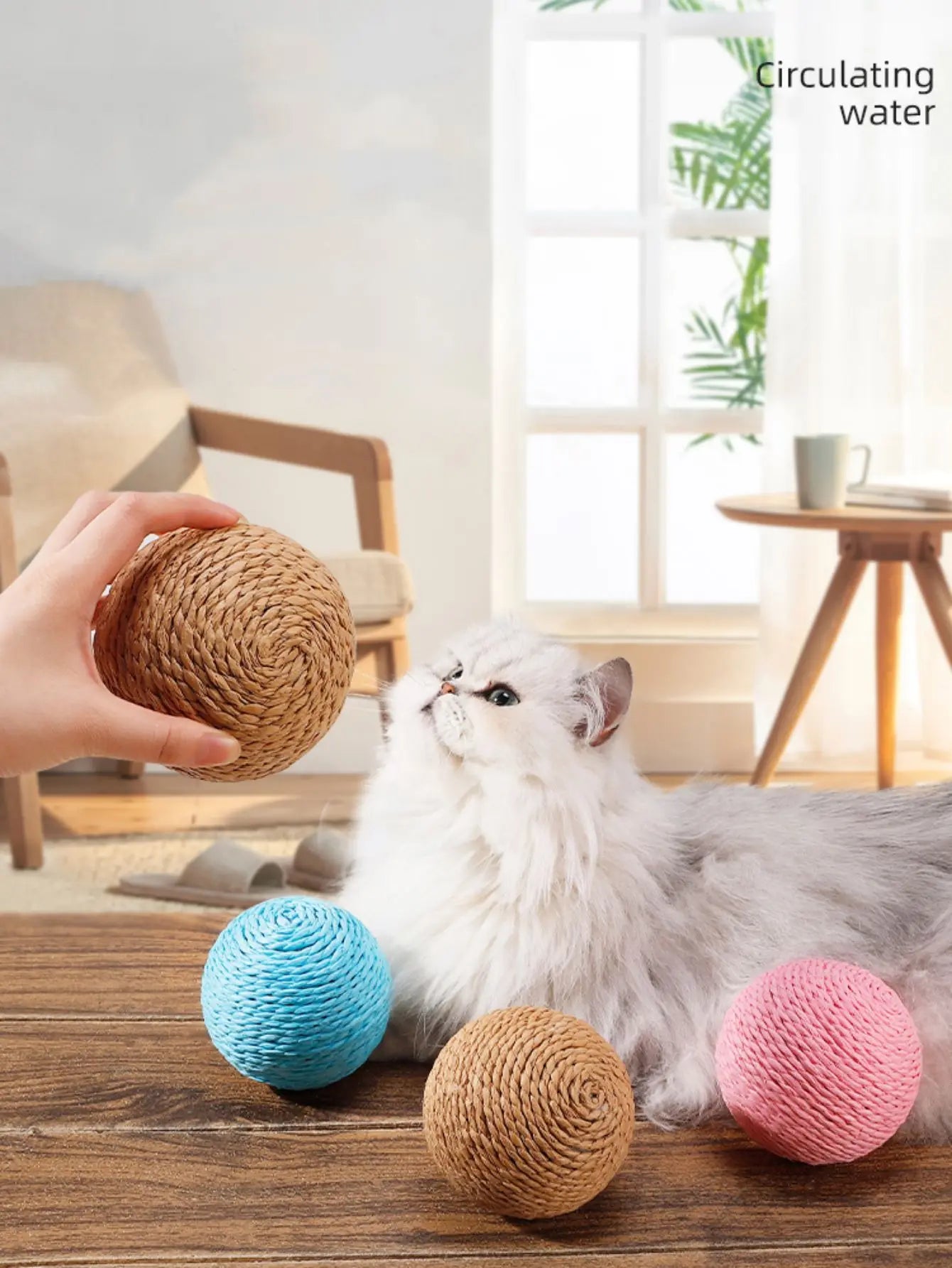 10CM Interactive Sisal Cat Scratching Ball