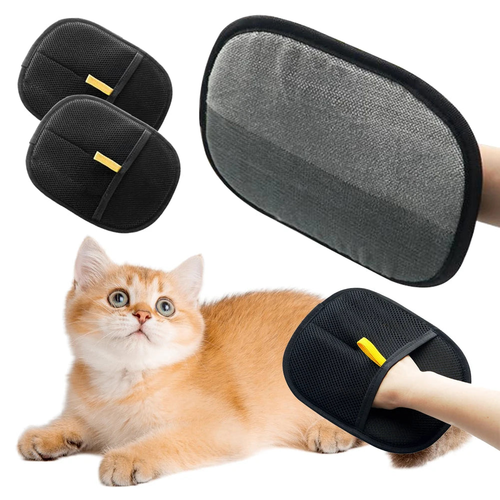 Double-Sided Pet Grooming Gloves