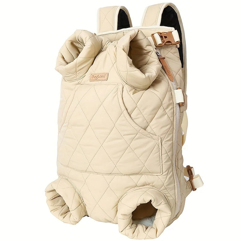 Adjustable Quilted Pet Carrier Backpack