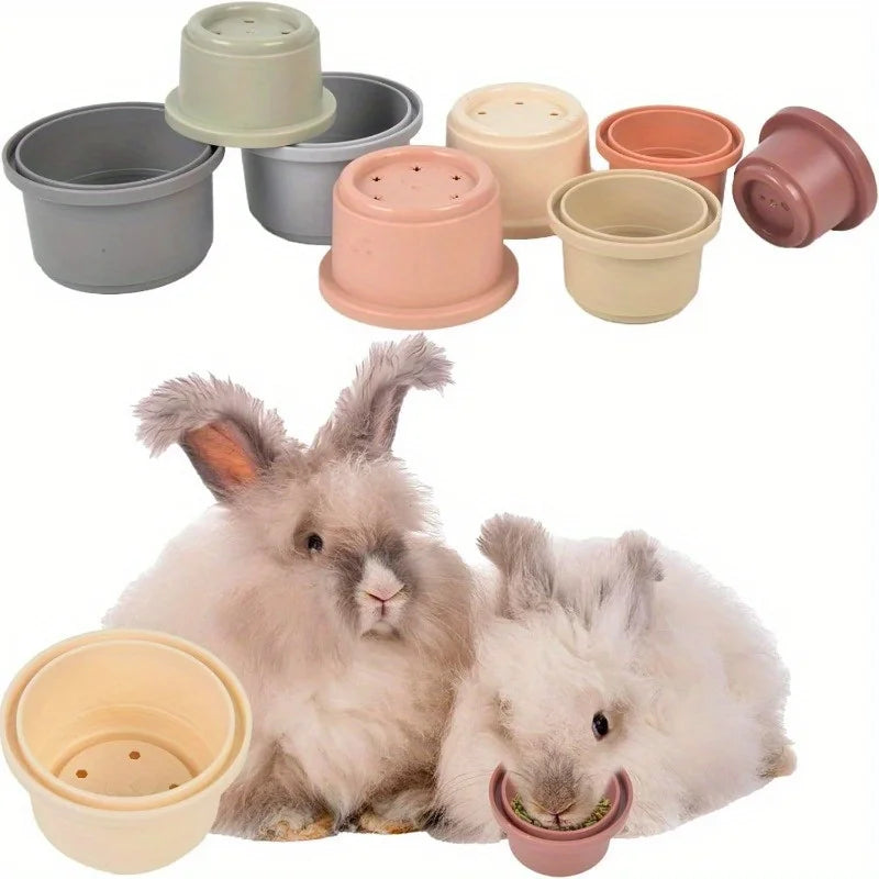 8pcs Stacking Cups for Rabbits,