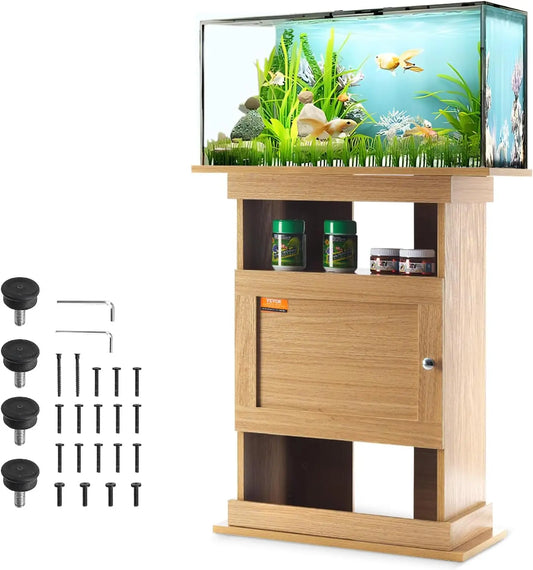 Aquarium Stand, 20 Gallon Fish Tank Stand, 25.2 x 15.7 x 28.3 in MDF Turtle Tank Stand, 167.6 lbs Load Capacity, Reptile Tank