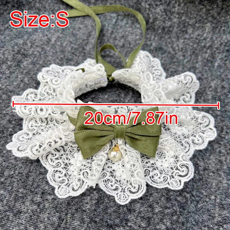 Cute Cat Bow Collar Lace